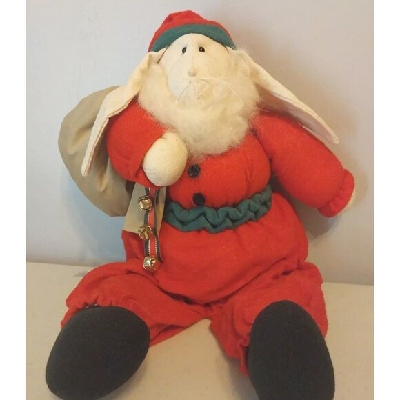 Vintage Santa Bunny Doll Stuffed Decor Collectable Creations Portland Oregon USA - Picture 1 of 13